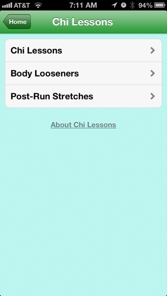ChiRunning app lessons