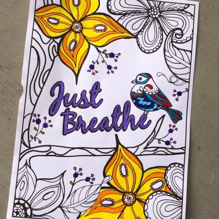 Just Breathe - coloring page