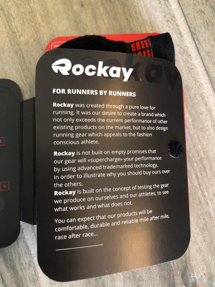 Rockay Running socks package - about the company