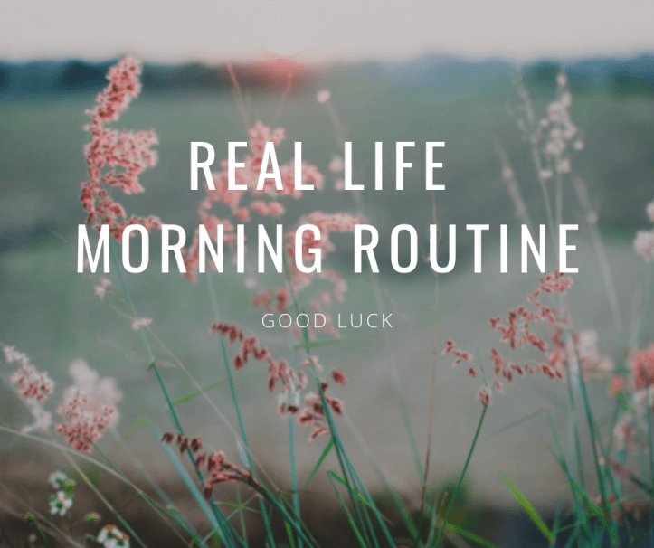 Real Life Morning Routine