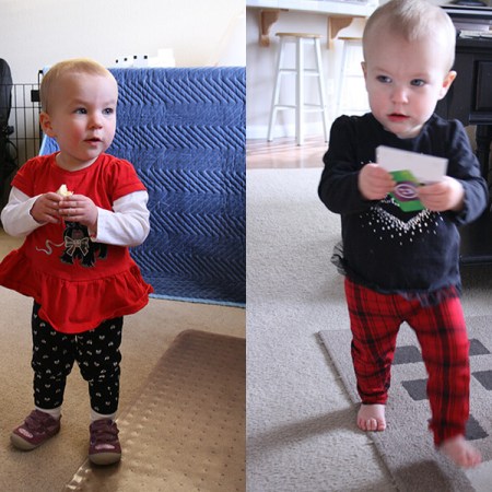 A in Christmas outfits