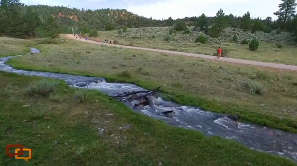 Aerial shot of the 2015 Parowan City Half Marathon