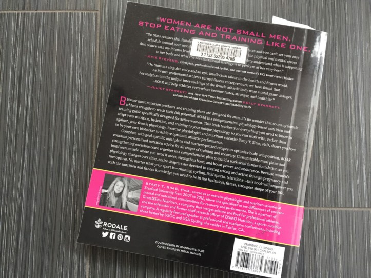 Roar: back cover of the book