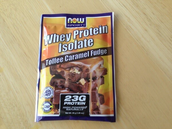 Now Sports Toffee Caramel Fudge protein powder