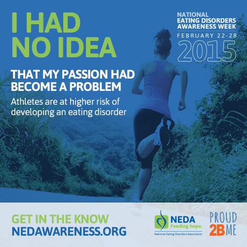 Athletes are at a higher risk of developing an eating disorder.