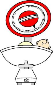 Baby scale cartoon