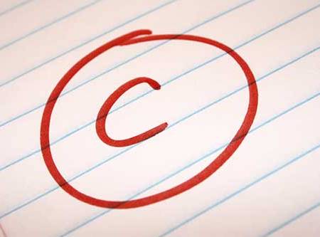 C grade on a paper