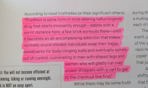 Quote about how crazy triathletes can be Quote about how crazy triathletes can be