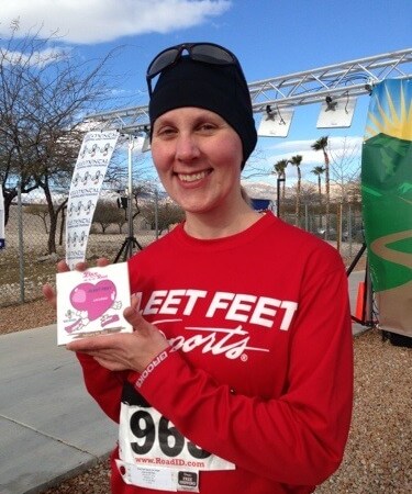 Me with my finishers tile at the 2013 Love on the Run 5K