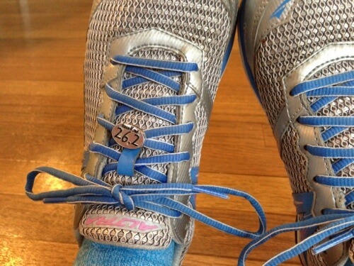 Race Kred on shoe Race Kred on shoe