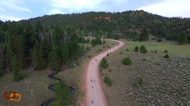 Aerial shot of the 2015 Parowan City Half Marathon