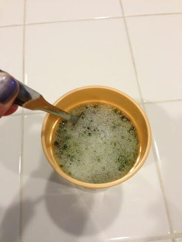 Stirring the green drink Stirring the green drink