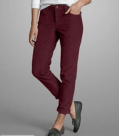 Eddie Bauer slim leg cords