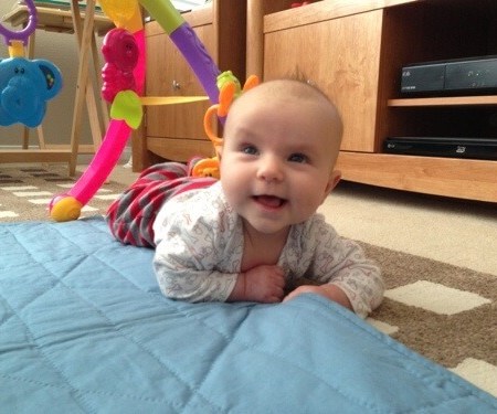 Alexis Rolled Over at 3.5 months old