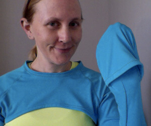 Urban Runner Girl Shrug - Hand Covered