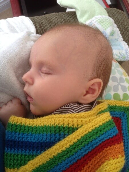 Alexis asleep - 11 Weeks Old