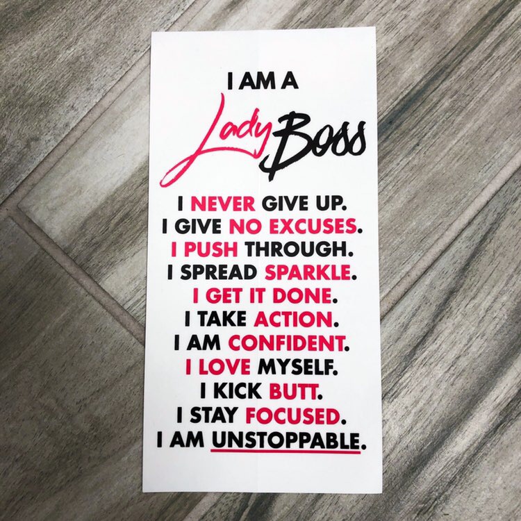 I am a LadyBoss sticker