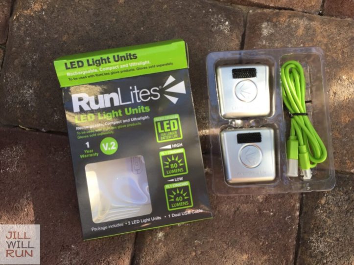 RunLites LED Light Units package opened to see cord and lights
