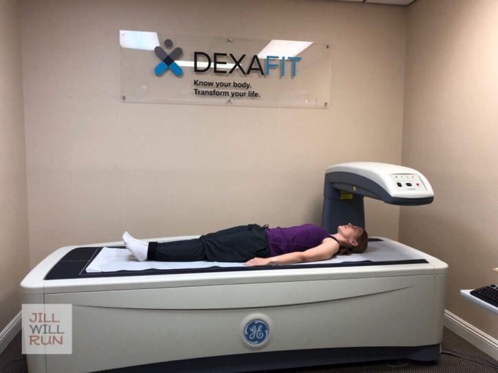 Me on the DexaScan machine, slightly wider angle