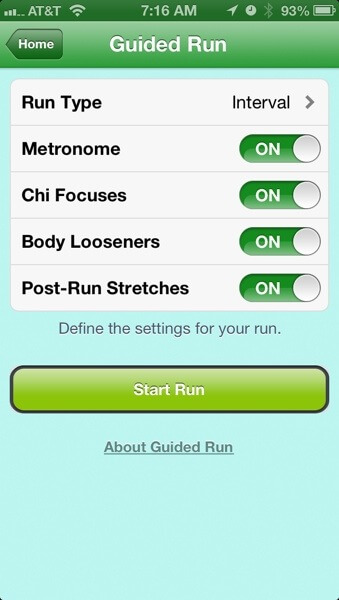 ChiRunning app guided run