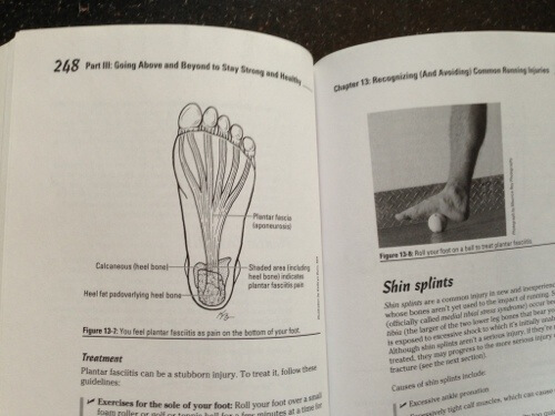 Running a Marathon for Dummies injury diagrams