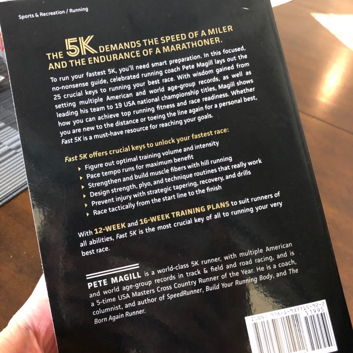 Back cover of Fast 5k by Pete Magill