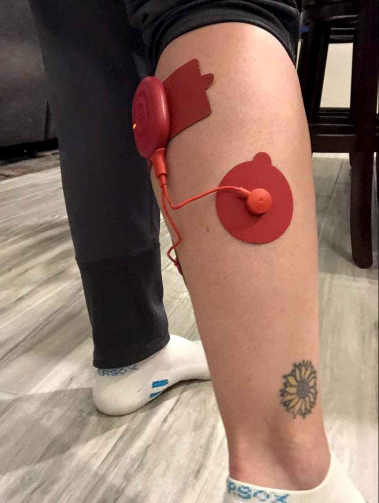 stimulus pads on calf