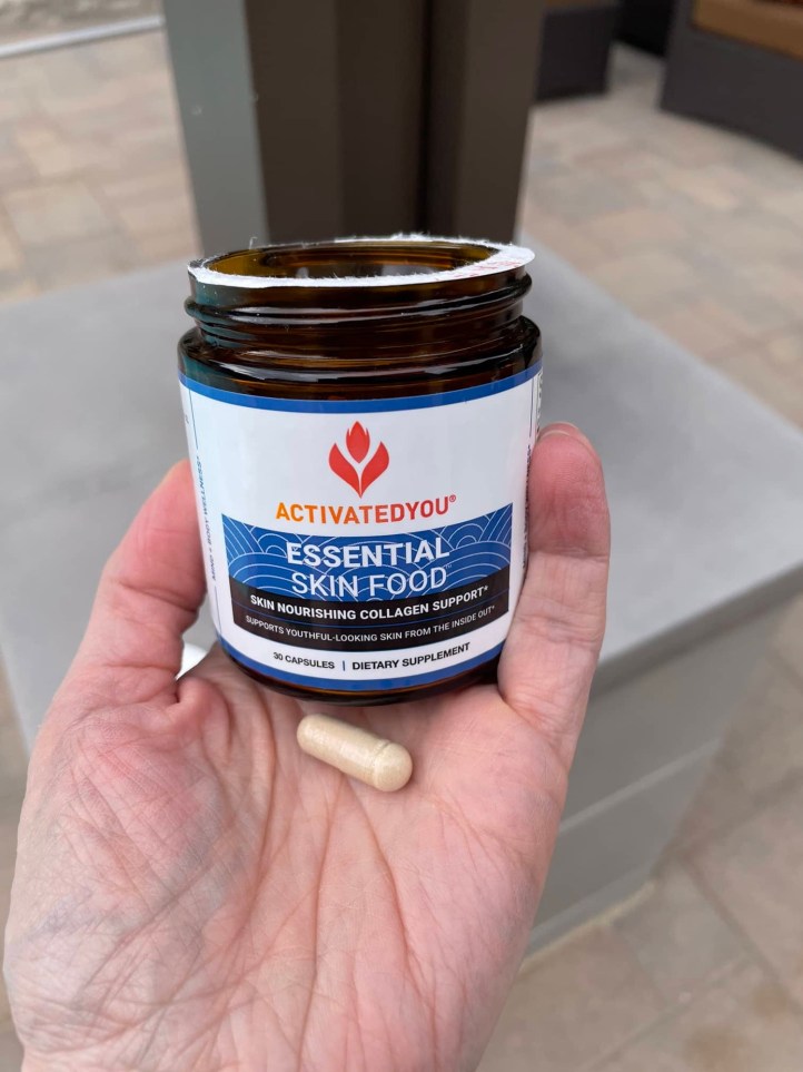 Activated You Essential Skin Food bottle and capsule