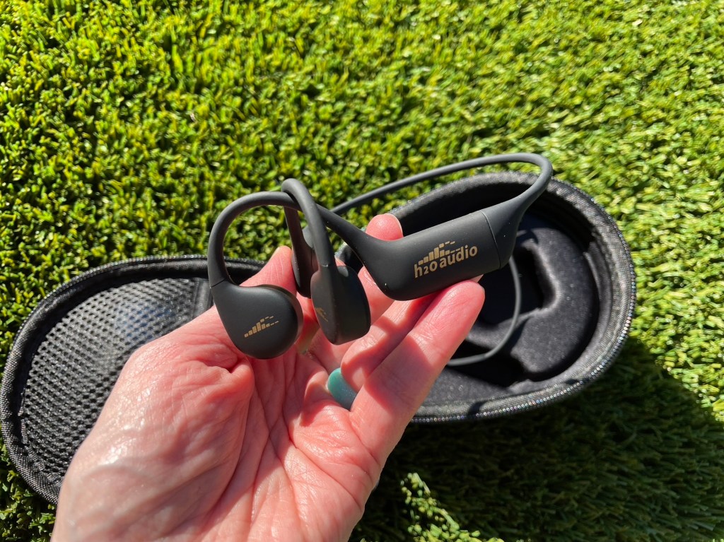 H2Oaudio Tri2 Headphones out of the case