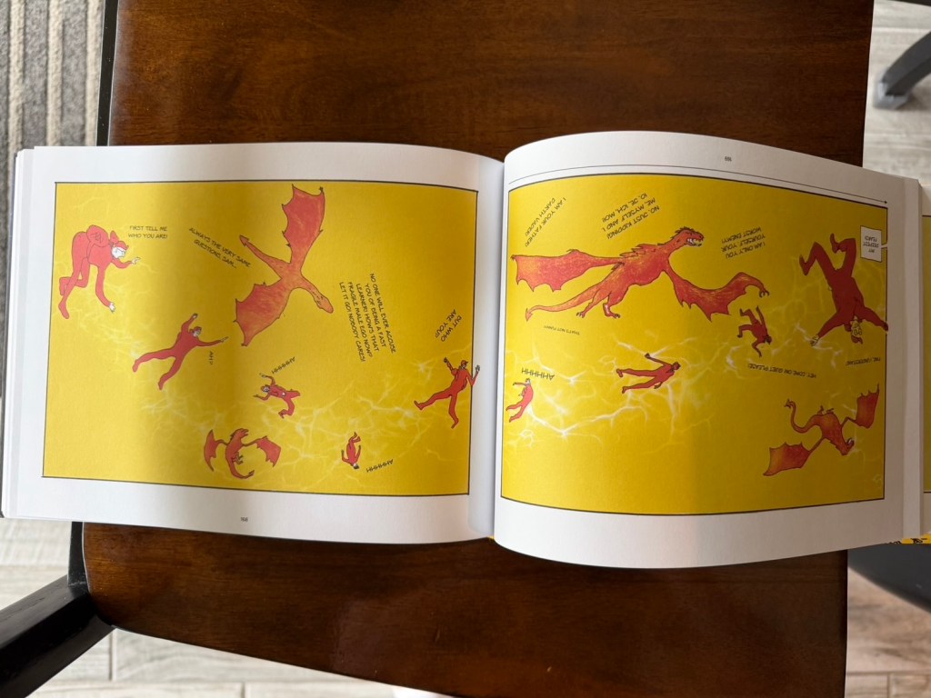 About 75% of the way through The Last of the Giants, the orientation of the book flips upside down and direction.